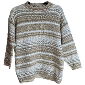 VTG 80s Dana Scott Metallic Knit Sweater Made In The USA